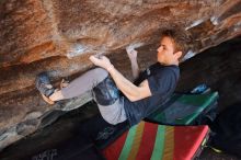 Bouldering in Hueco Tanks on 02/16/2020 with Blue Lizard Climbing and Yoga

Filename: SRM_20200216_1634530.jpg
Aperture: f/5.0
Shutter Speed: 1/250
Body: Canon EOS-1D Mark II
Lens: Canon EF 16-35mm f/2.8 L