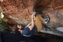 Bouldering in Hueco Tanks on 02/16/2020 with Blue Lizard Climbing and Yoga

Filename: SRM_20200216_1636140.jpg
Aperture: f/5.0
Shutter Speed: 1/250
Body: Canon EOS-1D Mark II
Lens: Canon EF 16-35mm f/2.8 L