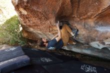 Bouldering in Hueco Tanks on 02/16/2020 with Blue Lizard Climbing and Yoga

Filename: SRM_20200216_1637060.jpg
Aperture: f/5.0
Shutter Speed: 1/250
Body: Canon EOS-1D Mark II
Lens: Canon EF 16-35mm f/2.8 L