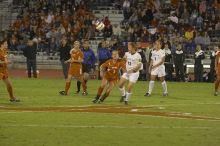 Carrie Schmit, #3.  The lady longhorns beat Texas A&M 1-0 in soccer Friday night.

Filename: SRM_20061027_2014529.jpg
Aperture: f/4.0
Shutter Speed: 1/800
Body: Canon EOS 20D
Lens: Canon EF 80-200mm f/2.8 L