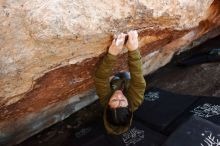 Bouldering in Hueco Tanks on 02/16/2020 with Blue Lizard Climbing and Yoga

Filename: SRM_20200216_1639110.jpg
Aperture: f/6.3
Shutter Speed: 1/250
Body: Canon EOS-1D Mark II
Lens: Canon EF 16-35mm f/2.8 L