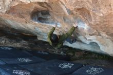 Bouldering in Hueco Tanks on 02/16/2020 with Blue Lizard Climbing and Yoga

Filename: SRM_20200216_1657131.jpg
Aperture: f/3.2
Shutter Speed: 1/250
Body: Canon EOS-1D Mark II
Lens: Canon EF 50mm f/1.8 II