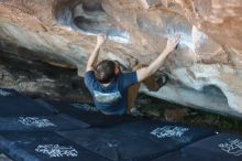 Bouldering in Hueco Tanks on 02/16/2020 with Blue Lizard Climbing and Yoga

Filename: SRM_20200216_1703020.jpg
Aperture: f/2.5
Shutter Speed: 1/250
Body: Canon EOS-1D Mark II
Lens: Canon EF 50mm f/1.8 II