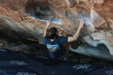 Bouldering in Hueco Tanks on 02/16/2020 with Blue Lizard Climbing and Yoga

Filename: SRM_20200216_1703030.jpg
Aperture: f/3.2
Shutter Speed: 1/250
Body: Canon EOS-1D Mark II
Lens: Canon EF 50mm f/1.8 II