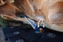 Bouldering in Hueco Tanks on 02/16/2020 with Blue Lizard Climbing and Yoga

Filename: SRM_20200216_1706250.jpg
Aperture: f/2.8
Shutter Speed: 1/250
Body: Canon EOS-1D Mark II
Lens: Canon EF 16-35mm f/2.8 L