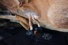 Bouldering in Hueco Tanks on 02/16/2020 with Blue Lizard Climbing and Yoga

Filename: SRM_20200216_1708330.jpg
Aperture: f/4.0
Shutter Speed: 1/250
Body: Canon EOS-1D Mark II
Lens: Canon EF 16-35mm f/2.8 L