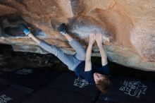 Bouldering in Hueco Tanks on 02/16/2020 with Blue Lizard Climbing and Yoga

Filename: SRM_20200216_1709370.jpg
Aperture: f/4.5
Shutter Speed: 1/250
Body: Canon EOS-1D Mark II
Lens: Canon EF 16-35mm f/2.8 L