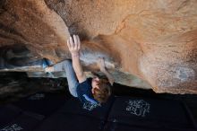 Bouldering in Hueco Tanks on 02/16/2020 with Blue Lizard Climbing and Yoga

Filename: SRM_20200216_1709490.jpg
Aperture: f/4.5
Shutter Speed: 1/250
Body: Canon EOS-1D Mark II
Lens: Canon EF 16-35mm f/2.8 L