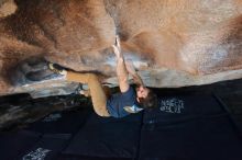 Bouldering in Hueco Tanks on 02/16/2020 with Blue Lizard Climbing and Yoga

Filename: SRM_20200216_1715480.jpg
Aperture: f/4.0
Shutter Speed: 1/250
Body: Canon EOS-1D Mark II
Lens: Canon EF 16-35mm f/2.8 L