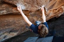 Bouldering in Hueco Tanks on 02/16/2020 with Blue Lizard Climbing and Yoga

Filename: SRM_20200216_1718220.jpg
Aperture: f/4.0
Shutter Speed: 1/250
Body: Canon EOS-1D Mark II
Lens: Canon EF 16-35mm f/2.8 L