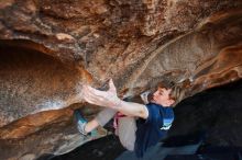 Bouldering in Hueco Tanks on 02/16/2020 with Blue Lizard Climbing and Yoga

Filename: SRM_20200216_1734241.jpg
Aperture: f/4.5
Shutter Speed: 1/250
Body: Canon EOS-1D Mark II
Lens: Canon EF 16-35mm f/2.8 L