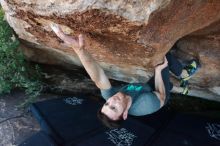 Bouldering in Hueco Tanks on 02/16/2020 with Blue Lizard Climbing and Yoga

Filename: SRM_20200216_1741240.jpg
Aperture: f/4.0
Shutter Speed: 1/250
Body: Canon EOS-1D Mark II
Lens: Canon EF 16-35mm f/2.8 L