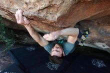 Bouldering in Hueco Tanks on 02/16/2020 with Blue Lizard Climbing and Yoga

Filename: SRM_20200216_1741260.jpg
Aperture: f/4.5
Shutter Speed: 1/250
Body: Canon EOS-1D Mark II
Lens: Canon EF 16-35mm f/2.8 L