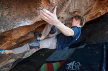 Bouldering in Hueco Tanks on 02/16/2020 with Blue Lizard Climbing and Yoga

Filename: SRM_20200216_1742391.jpg
Aperture: f/4.5
Shutter Speed: 1/250
Body: Canon EOS-1D Mark II
Lens: Canon EF 16-35mm f/2.8 L