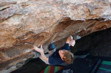 Bouldering in Hueco Tanks on 02/16/2020 with Blue Lizard Climbing and Yoga

Filename: SRM_20200216_1742530.jpg
Aperture: f/5.0
Shutter Speed: 1/250
Body: Canon EOS-1D Mark II
Lens: Canon EF 16-35mm f/2.8 L