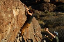 Bouldering in Hueco Tanks on 02/16/2020 with Blue Lizard Climbing and Yoga

Filename: SRM_20200216_1814030.jpg
Aperture: f/4.5
Shutter Speed: 1/400
Body: Canon EOS-1D Mark II
Lens: Canon EF 50mm f/1.8 II