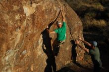 Bouldering in Hueco Tanks on 02/16/2020 with Blue Lizard Climbing and Yoga

Filename: SRM_20200216_1815180.jpg
Aperture: f/5.6
Shutter Speed: 1/400
Body: Canon EOS-1D Mark II
Lens: Canon EF 50mm f/1.8 II