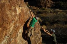 Bouldering in Hueco Tanks on 02/16/2020 with Blue Lizard Climbing and Yoga

Filename: SRM_20200216_1815240.jpg
Aperture: f/5.0
Shutter Speed: 1/400
Body: Canon EOS-1D Mark II
Lens: Canon EF 50mm f/1.8 II