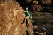 Bouldering in Hueco Tanks on 02/16/2020 with Blue Lizard Climbing and Yoga

Filename: SRM_20200216_1815320.jpg
Aperture: f/5.0
Shutter Speed: 1/400
Body: Canon EOS-1D Mark II
Lens: Canon EF 50mm f/1.8 II