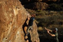 Bouldering in Hueco Tanks on 02/16/2020 with Blue Lizard Climbing and Yoga

Filename: SRM_20200216_1818190.jpg
Aperture: f/4.5
Shutter Speed: 1/400
Body: Canon EOS-1D Mark II
Lens: Canon EF 50mm f/1.8 II