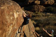 Bouldering in Hueco Tanks on 02/16/2020 with Blue Lizard Climbing and Yoga

Filename: SRM_20200216_1818400.jpg
Aperture: f/4.0
Shutter Speed: 1/400
Body: Canon EOS-1D Mark II
Lens: Canon EF 50mm f/1.8 II