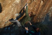 Bouldering in Hueco Tanks on 02/16/2020 with Blue Lizard Climbing and Yoga

Filename: SRM_20200216_1820010.jpg
Aperture: f/2.2
Shutter Speed: 1/400
Body: Canon EOS-1D Mark II
Lens: Canon EF 50mm f/1.8 II