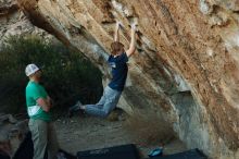 Bouldering in Hueco Tanks on 02/16/2020 with Blue Lizard Climbing and Yoga

Filename: SRM_20200216_1825510.jpg
Aperture: f/3.2
Shutter Speed: 1/320
Body: Canon EOS-1D Mark II
Lens: Canon EF 50mm f/1.8 II