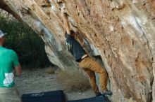 Bouldering in Hueco Tanks on 02/16/2020 with Blue Lizard Climbing and Yoga

Filename: SRM_20200216_1827360.jpg
Aperture: f/2.8
Shutter Speed: 1/320
Body: Canon EOS-1D Mark II
Lens: Canon EF 50mm f/1.8 II