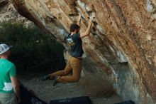 Bouldering in Hueco Tanks on 02/16/2020 with Blue Lizard Climbing and Yoga

Filename: SRM_20200216_1829440.jpg
Aperture: f/3.2
Shutter Speed: 1/250
Body: Canon EOS-1D Mark II
Lens: Canon EF 50mm f/1.8 II