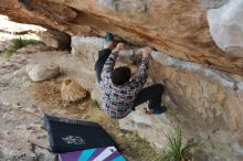 Bouldering in Hueco Tanks on 02/17/2020 with Blue Lizard Climbing and Yoga

Filename: SRM_20200217_1157390.jpg
Aperture: f/5.0
Shutter Speed: 1/250
Body: Canon EOS-1D Mark II
Lens: Canon EF 50mm f/1.8 II