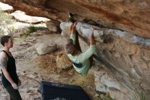 Bouldering in Hueco Tanks on 02/17/2020 with Blue Lizard Climbing and Yoga

Filename: SRM_20200217_1158580.jpg
Aperture: f/5.6
Shutter Speed: 1/250
Body: Canon EOS-1D Mark II
Lens: Canon EF 50mm f/1.8 II