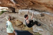 Bouldering in Hueco Tanks on 02/17/2020 with Blue Lizard Climbing and Yoga

Filename: SRM_20200217_1201000.jpg
Aperture: f/3.5
Shutter Speed: 1/320
Body: Canon EOS-1D Mark II
Lens: Canon EF 50mm f/1.8 II