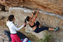 Bouldering in Hueco Tanks on 02/17/2020 with Blue Lizard Climbing and Yoga

Filename: SRM_20200217_1202510.jpg
Aperture: f/3.5
Shutter Speed: 1/320
Body: Canon EOS-1D Mark II
Lens: Canon EF 50mm f/1.8 II