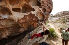 Bouldering in Hueco Tanks on 02/17/2020 with Blue Lizard Climbing and Yoga

Filename: SRM_20200217_1216300.jpg
Aperture: f/7.1
Shutter Speed: 1/250
Body: Canon EOS-1D Mark II
Lens: Canon EF 16-35mm f/2.8 L