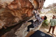 Bouldering in Hueco Tanks on 02/17/2020 with Blue Lizard Climbing and Yoga

Filename: SRM_20200217_1218220.jpg
Aperture: f/5.6
Shutter Speed: 1/250
Body: Canon EOS-1D Mark II
Lens: Canon EF 16-35mm f/2.8 L