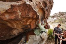 Bouldering in Hueco Tanks on 02/17/2020 with Blue Lizard Climbing and Yoga

Filename: SRM_20200217_1221120.jpg
Aperture: f/6.3
Shutter Speed: 1/250
Body: Canon EOS-1D Mark II
Lens: Canon EF 16-35mm f/2.8 L