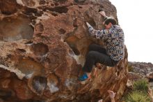 Bouldering in Hueco Tanks on 02/17/2020 with Blue Lizard Climbing and Yoga

Filename: SRM_20200217_1225580.jpg
Aperture: f/9.0
Shutter Speed: 1/250
Body: Canon EOS-1D Mark II
Lens: Canon EF 16-35mm f/2.8 L