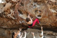 Bouldering in Hueco Tanks on 02/17/2020 with Blue Lizard Climbing and Yoga

Filename: SRM_20200217_1227560.jpg
Aperture: f/4.5
Shutter Speed: 1/400
Body: Canon EOS-1D Mark II
Lens: Canon EF 50mm f/1.8 II