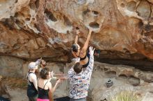 Bouldering in Hueco Tanks on 02/17/2020 with Blue Lizard Climbing and Yoga

Filename: SRM_20200217_1230420.jpg
Aperture: f/4.0
Shutter Speed: 1/400
Body: Canon EOS-1D Mark II
Lens: Canon EF 50mm f/1.8 II