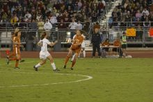 The lady longhorns beat Texas A&M 1-0 in soccer Friday night.

Filename: SRM_20061027_2033067.jpg
Aperture: f/4.0
Shutter Speed: 1/800
Body: Canon EOS 20D
Lens: Canon EF 80-200mm f/2.8 L