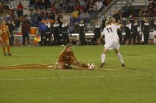 Carrie Schmit, #3.  The lady longhorns beat Texas A&M 1-0 in soccer Friday night.

Filename: SRM_20061027_2033181.jpg
Aperture: f/4.0
Shutter Speed: 1/800
Body: Canon EOS 20D
Lens: Canon EF 80-200mm f/2.8 L