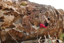 Bouldering in Hueco Tanks on 02/17/2020 with Blue Lizard Climbing and Yoga

Filename: SRM_20200217_1242510.jpg
Aperture: f/4.5
Shutter Speed: 1/400
Body: Canon EOS-1D Mark II
Lens: Canon EF 50mm f/1.8 II