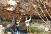 Bouldering in Hueco Tanks on 02/17/2020 with Blue Lizard Climbing and Yoga

Filename: SRM_20200217_1245020.jpg
Aperture: f/4.5
Shutter Speed: 1/400
Body: Canon EOS-1D Mark II
Lens: Canon EF 50mm f/1.8 II