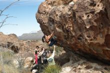 Bouldering in Hueco Tanks on 02/17/2020 with Blue Lizard Climbing and Yoga

Filename: SRM_20200217_1247280.jpg
Aperture: f/4.5
Shutter Speed: 1/400
Body: Canon EOS-1D Mark II
Lens: Canon EF 50mm f/1.8 II