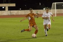 Amy Burlingham, #31.  The lady longhorns beat Texas A&M 1-0 in soccer Friday night.

Filename: SRM_20061027_2034526.jpg
Aperture: f/4.0
Shutter Speed: 1/800
Body: Canon EOS 20D
Lens: Canon EF 80-200mm f/2.8 L