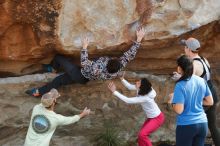 Bouldering in Hueco Tanks on 02/17/2020 with Blue Lizard Climbing and Yoga

Filename: SRM_20200217_1302170.jpg
Aperture: f/3.5
Shutter Speed: 1/400
Body: Canon EOS-1D Mark II
Lens: Canon EF 50mm f/1.8 II