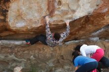 Bouldering in Hueco Tanks on 02/17/2020 with Blue Lizard Climbing and Yoga

Filename: SRM_20200217_1302280.jpg
Aperture: f/3.5
Shutter Speed: 1/400
Body: Canon EOS-1D Mark II
Lens: Canon EF 50mm f/1.8 II