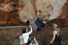 Bouldering in Hueco Tanks on 02/17/2020 with Blue Lizard Climbing and Yoga

Filename: SRM_20200217_1302390.jpg
Aperture: f/4.5
Shutter Speed: 1/400
Body: Canon EOS-1D Mark II
Lens: Canon EF 50mm f/1.8 II