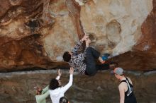 Bouldering in Hueco Tanks on 02/17/2020 with Blue Lizard Climbing and Yoga

Filename: SRM_20200217_1302410.jpg
Aperture: f/4.5
Shutter Speed: 1/400
Body: Canon EOS-1D Mark II
Lens: Canon EF 50mm f/1.8 II