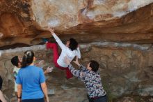 Bouldering in Hueco Tanks on 02/17/2020 with Blue Lizard Climbing and Yoga

Filename: SRM_20200217_1312080.jpg
Aperture: f/4.0
Shutter Speed: 1/400
Body: Canon EOS-1D Mark II
Lens: Canon EF 50mm f/1.8 II